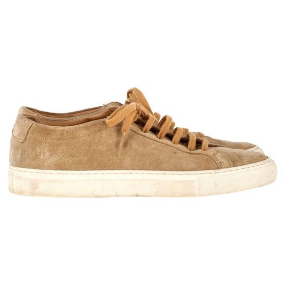 Common Projects Original Achilles Sneakers in Beige Suede